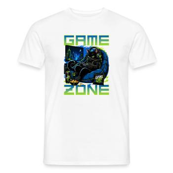Gamer Gaming Cat Video Game - Männer T-Shirt - Weiß - Vorne - AI Model Male 178 dark (178cm)