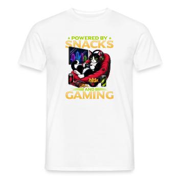 Gamer Gaming Cat Video Game - Männer T-Shirt - Weiß - Vorne - AI Model Male 178 dark (178cm)