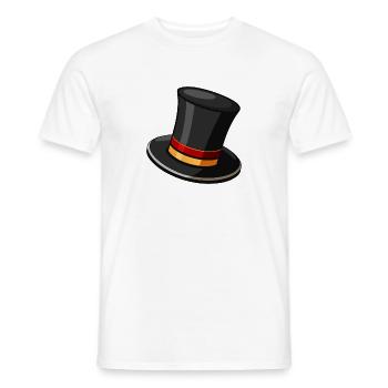 Zylinder - Männer T-Shirt - Weiß - Vorne - AI Model Male 178 dark (178cm)