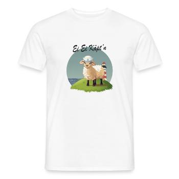 Ei Ei Käpt’n – Lustiges Schaf Design - Männer T-Shirt - Weiß - Vorne - AI Model Male 178 dark (178cm)