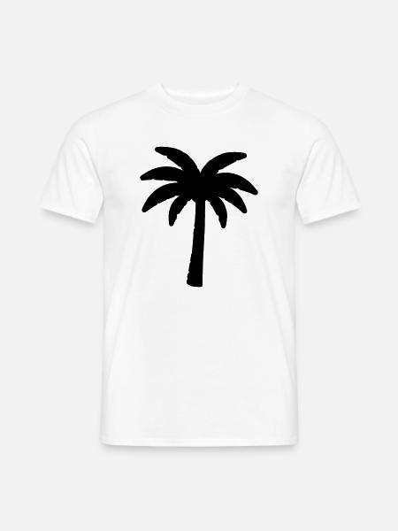 Palme - Männer T-Shirt - Weiß