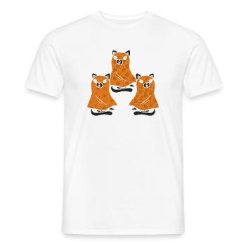 Funny Halloween Cat Ghost Funny Halloween Cat - Männer T-Shirt - Weiß - Vorne - AI Model Male 178 dark (178cm)