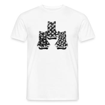 Funny Halloween Cat Ghost - Männer T-Shirt - Weiß - Vorne - AI Model Male 178 dark (178cm)