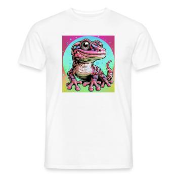 Gecko - Men's T-Shirt - white - Front - AI Model Male 178 dark (178cm)