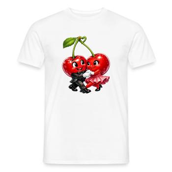 Kirschen Tanzen - Männer T-Shirt - Weiß - Vorne - AI Model Male 178 dark (178cm)