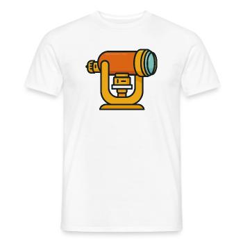 Orange Teleskop Cartoon - Männer T-Shirt - Weiß - Vorne - AI Model Male 178 dark (178cm)