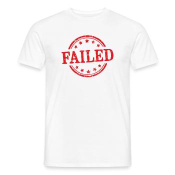 Gescheiterter Grunge-Gummistempel verzweifelter Vintage-Badg - Männer T-Shirt - Weiß - Vorne - AI Model Male 178 dark (178cm)