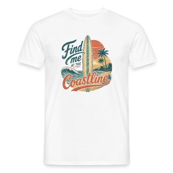 Find me at the coastline - Männer T-Shirt - Weiß - Vorne - AI Model Male 178 dark (178cm)