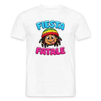 Fiesta Fatale Rasta Cartoon - T-shirt homme - blanc - Devant - AI Model Male 178 dark (178cm)