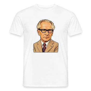 Erich Honecker Karikatur (freigestellt) - Männer T-Shirt - Weiß - Vorne - AI Model Male 178 dark (178cm)