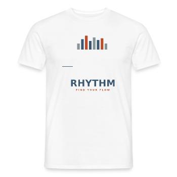 rhythm_design - Männer T-Shirt - Weiß - Vorne - AI Model Male 178 dark (178cm)