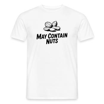 Kann Nüsse enthalten - Männer T-Shirt - Weiß - Vorne - AI Model Male 178 dark (178cm)