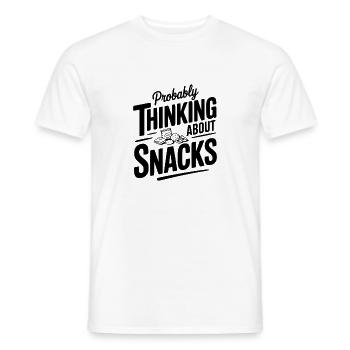 Probably Thinking About Snacks - Men's T-Shirt - white - Front - AI Model Male 178 dark (178cm)