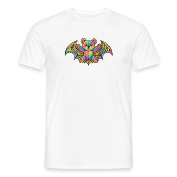 Regenbogenbär mit Flügeln - Männer T-Shirt - Weiß - Vorne - AI Model Male 178 dark (178cm)