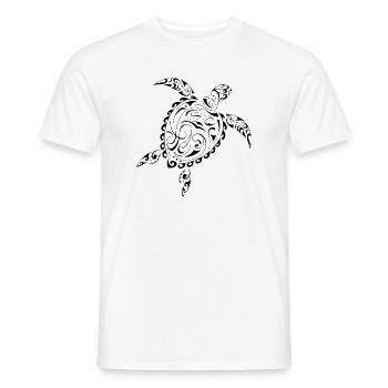 Minimalistische schwarze Silhouette - Männer T-Shirt - Weiß - Vorne - AI Model Male 178 dark (178cm)