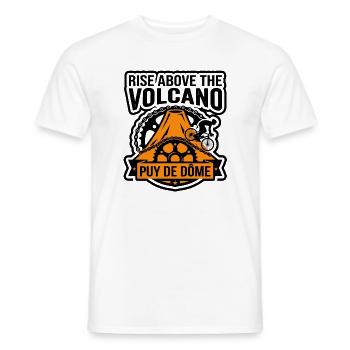 Rise Above Puy de Dôme Cycling - Men's T-Shirt - white - Front - AI Model Male 178 dark (178cm)
