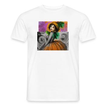 Vintage-Zitrusfrau in der Collage - Männer T-Shirt - Weiß - Vorne - AI Model Male 178 dark (178cm)