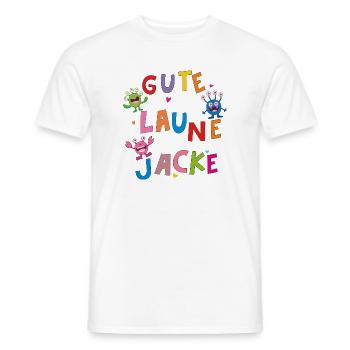 GUTE LAUNE MONSTER  - Männer T-Shirt - Weiß - Vorne - AI Model Male 178 dark (178cm)