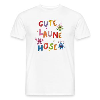 Gute Laune Hose  - Männer T-Shirt - Weiß - Vorne - AI Model Male 178 dark (178cm)