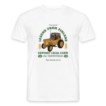 Finnischer Bauernhof-Legendentraktor - Männer T-Shirt - Weiß - Vorne - AI Model Male 178 dark (178cm)
