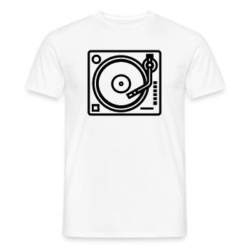 DJ-Plattenspieler - Männer T-Shirt - Weiß - Vorne - AI Model Male 178 dark (178cm)