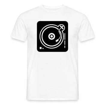 DJ-Plattenspieler - Männer T-Shirt - Weiß - Vorne - AI Model Male 178 dark (178cm)