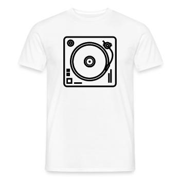 DJ-Plattenspieler - Männer T-Shirt - Weiß - Vorne - AI Model Male 178 dark (178cm)
