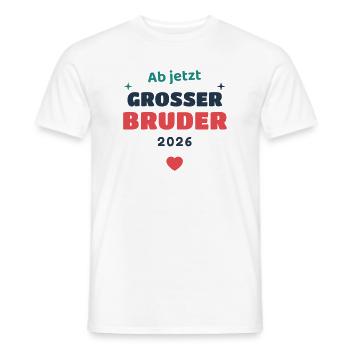 Einschulung 2026 Bruder - Schulkind Geschenk Schul - Männer T-Shirt - Weiß - Vorne - AI Model Male 178 dark (178cm)