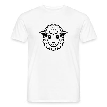 Süßes Schafsgesicht - Männer T-Shirt - Weiß - Vorne - AI Model Male 178 dark (178cm)