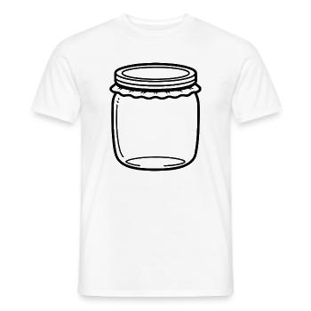 Jam Jar Gliederung - Männer T-Shirt - Weiß - Vorne - AI Model Male 178 dark (178cm)