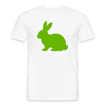 Heller Hase Silhouette - Männer T-Shirt - Weiß - Vorne - AI Model Male 178 dark (178cm)