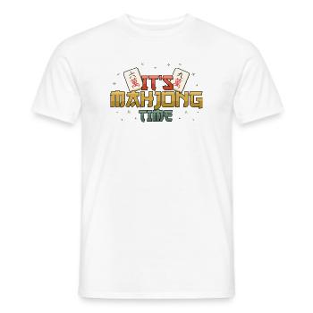 It's Mahjong Time Mahjong Game Social Club - Men's T-Shirt - white - Front - AI Model Male 178 dark (178cm)