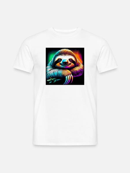 Faultier - Männer T-Shirt - Weiß