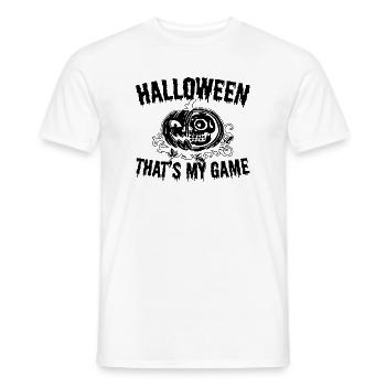 Halloween C’est mon jeu - Halloween Pumpkin - T-shirt homme - blanc - Devant - AI Model Male 178 dark (178cm)