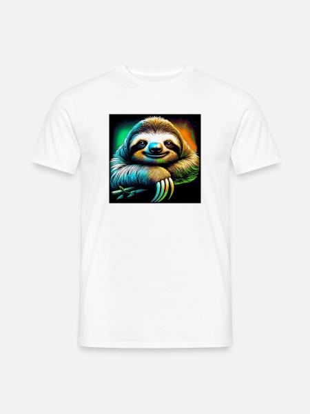 Faultier - Männer T-Shirt - Weiß