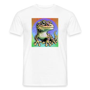 Gecko - Männer T-Shirt - Weiß - Vorne - AI Model Male 178 dark (178cm)