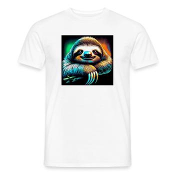 Faultier - Männer T-Shirt - Weiß - Vorne - AI Model Male 178 dark (178cm)