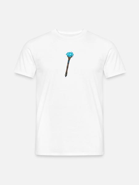 Magischer Kristallstab Blau - Männer T-Shirt - Weiß