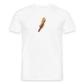 Feuerklinge Flammenschwert - Männer T-Shirt - Weiß - Vorne - AI Model Male 178 dark (178cm)