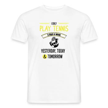 Lustiges Tennis-Zitat - Männer T-Shirt - Weiß - Vorne - AI Model Male 178 dark (178cm)