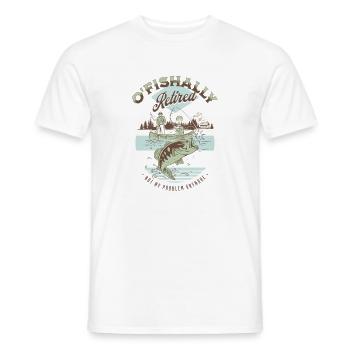 Vintage Fishing Retirement - Men's T-Shirt - white - Front - AI Model Male 178 dark (178cm)