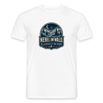 Nebel im Wald – Klarheit im Kopf - Männer T-Shirt - Weiß - Vorne - AI Model Male 178 dark (178cm)