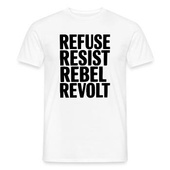 Weigern Widerstand Rebellenaufstand - Männer T-Shirt - Weiß - Vorne - AI Model Male 178 dark (178cm)