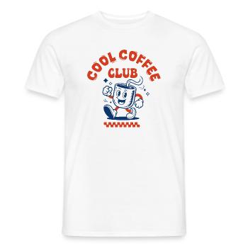 Kaffeeclub | Kaffeeliebhaber-Kollegen-Geschenk - Männer T-Shirt - Weiß - Vorne - AI Model Male 178 dark (178cm)