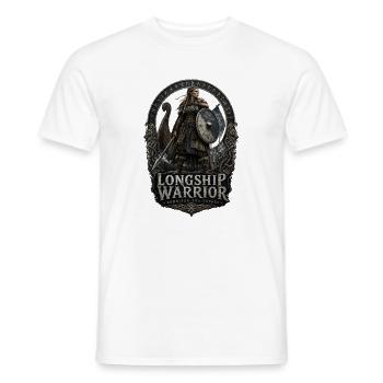 Langschiff-Krieger: Geboren für die Reise - Männer T-Shirt - Weiß - Vorne - AI Model Male 178 dark (178cm)