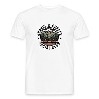 Gravel & Coffee Club - Männer T-Shirt - Weiß - Vorne - AI Model Male 178 dark (178cm)
