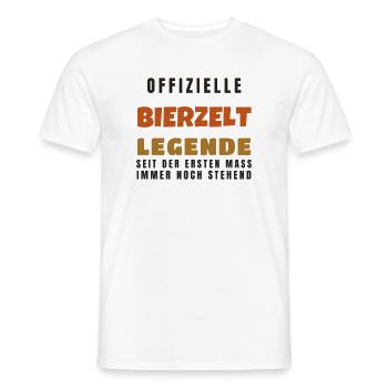 Bierzelt Legende - Volksfest Bier Spruch Geschenk - Männer T-Shirt - Weiß - Vorne - AI Model Male 178 dark (178cm)