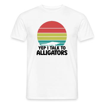Alligator Silhouette Retro - Männer T-Shirt - Weiß - Vorne - AI Model Male 178 dark (178cm)