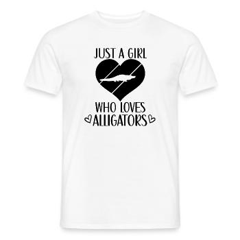 Alligator Herz Silhouette - Männer T-Shirt - Weiß - Vorne - AI Model Male 178 dark (178cm)