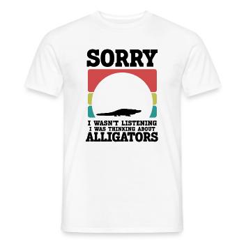 Alligator Silhouette Humor  - Männer T-Shirt - Weiß - Vorne - AI Model Male 178 dark (178cm)